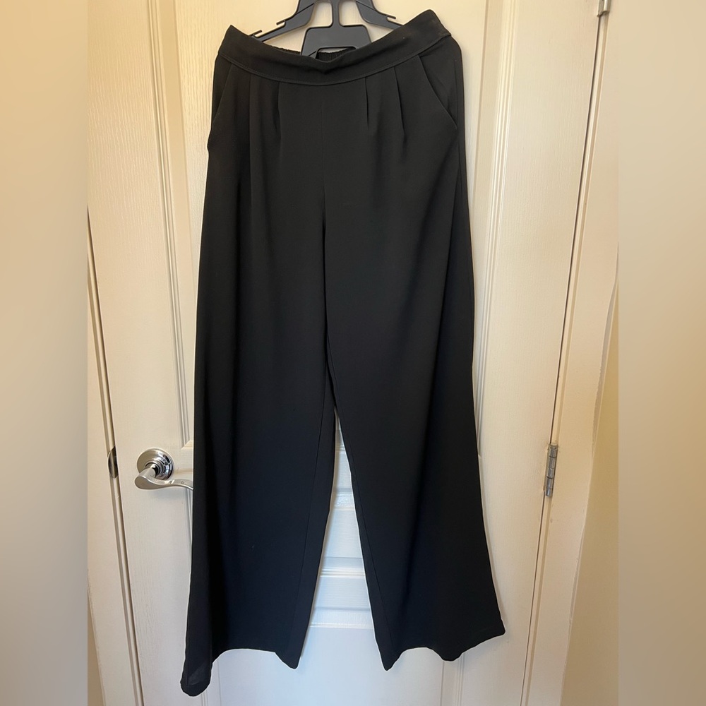 Bershka Wide Leg Women's Pants Black Size S